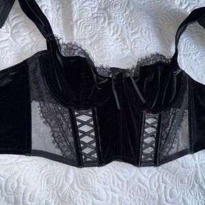 Victoria's Secret Black Lace Corset